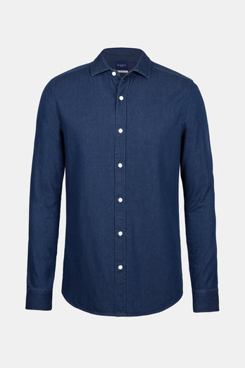 Davis * Die Denim Shirts dark blue men's denim shirt | MR MARVIS