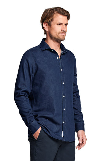 Davis * Die Denim Shirts dark blue men's denim shirt | MR MARVIS