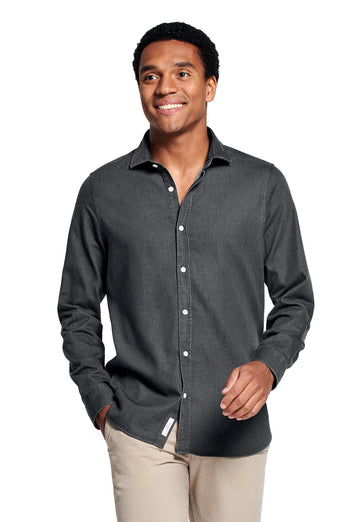 James * Die Denim Shirts dark grey men's denim shirt | MR MARVIS