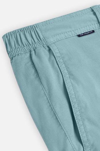 Astons * Die Longs blue green stretch cotton men's trousers | MR MARVIS