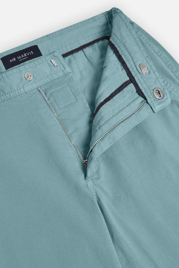 Astons * Die Longs blue green stretch cotton men's trousers | MR MARVIS
