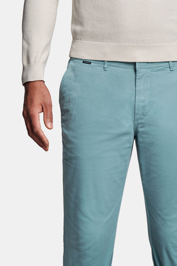 Astons * Die Longs blue green stretch cotton men's trousers | MR MARVIS