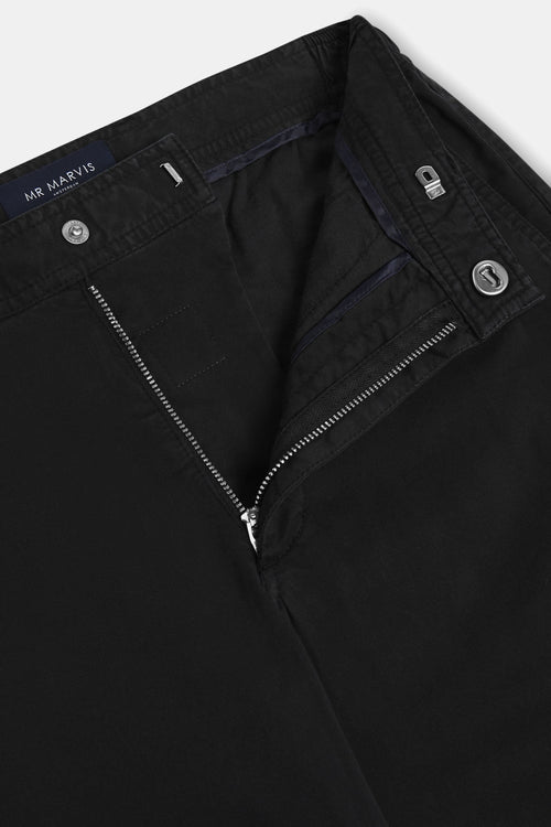 black stretch cotton men's trousers | MR MARVIS