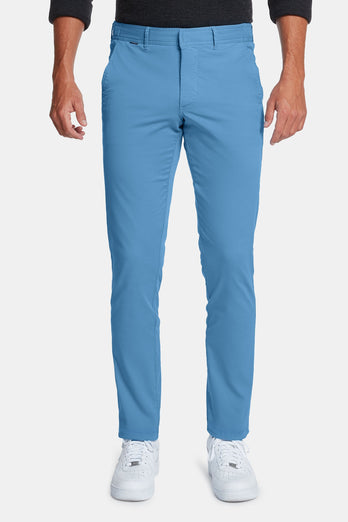 Boulevards * Die Longs mid blue stretch cotton men's trousers | MR MARVIS
