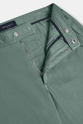 Felsons * Die Longs mid green stretch cotton men's trousers | MR MARVIS