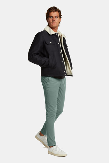 Felsons * Die Longs mid green stretch cotton men's trousers | MR MARVIS