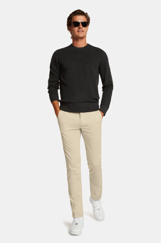 Gazettes * Die Longs beige stretch cotton men's trousers | MR MARVIS