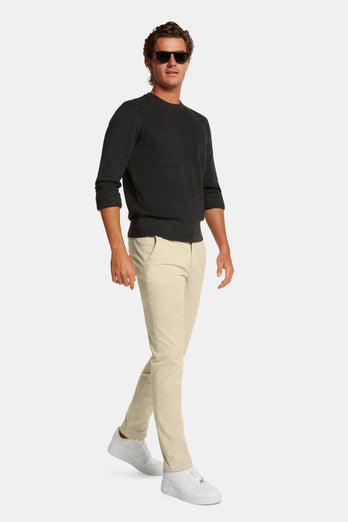 Gazettes * Die Longs beige stretch cotton men's trousers | MR MARVIS