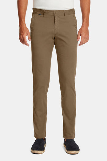 Jones * Die Longs brown stretch cotton men's trousers | MR MARVIS
