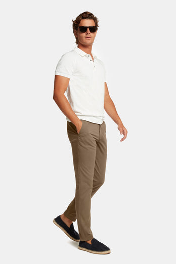Jones * Die Longs brown stretch cotton men's trousers | MR MARVIS