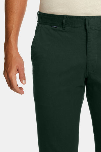 Lakes * Die Longs dark green stretch cotton men's trousers | MR MARVIS