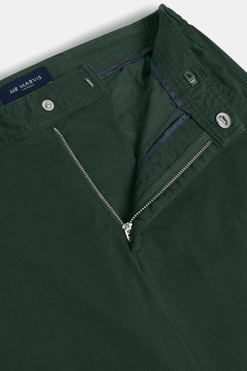 Lakes * Die Longs dark green stretch cotton men's trousers | MR MARVIS