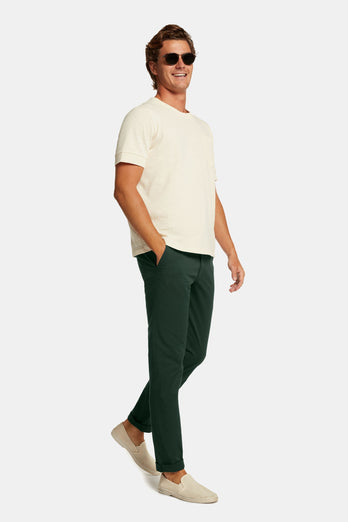 Lakes * Die Longs dark green stretch cotton men's trousers | MR MARVIS