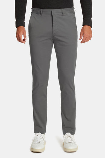Newmans * Die Longs mid grey stretch cotton men's trousers | MR MARVIS