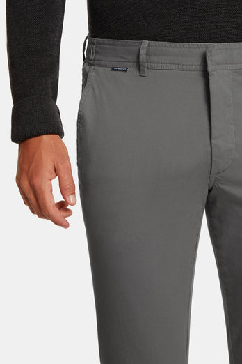 Newmans * Die Longs mid grey stretch cotton men's trousers | MR MARVIS
