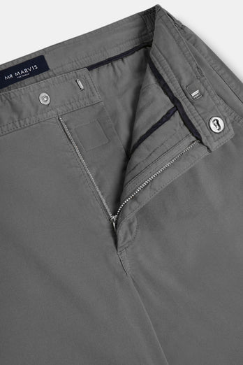 Newmans * Die Longs mid grey stretch cotton men's trousers | MR MARVIS