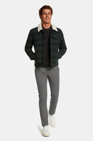 Newmans * Die Longs mid grey stretch cotton men's trousers | MR MARVIS