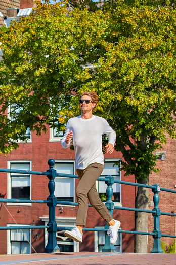 Jones * Die Longs brown stretch cotton men's trousers | MR MARVIS