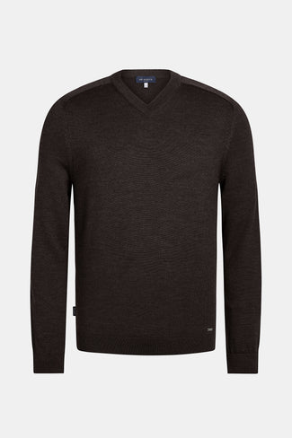 Night Foxes * Der Merino V-Neck Pullover