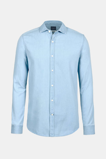 ultra light blue men's denim shirt | MR MARVIS