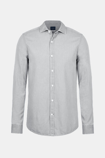 light grey men's denim shirt | MR MARVIS