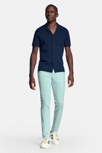 mint green stretch cotton men's trousers | MR MARVIS