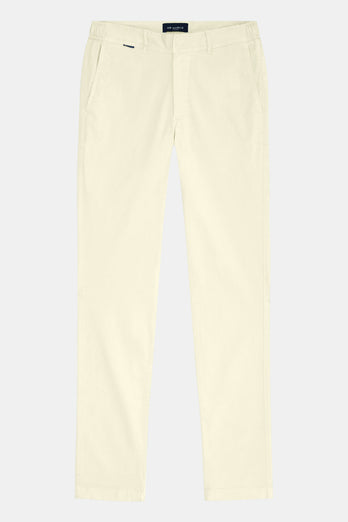 light yellow stretch cotton men's trousers | MR MARVIS