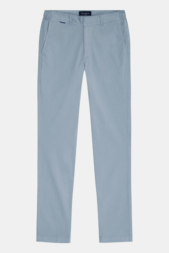 grey blue stretch cotton men's trousers | MR MARVIS