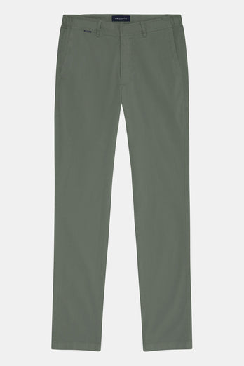 green stretch cotton men's trousers | MR MARVIS