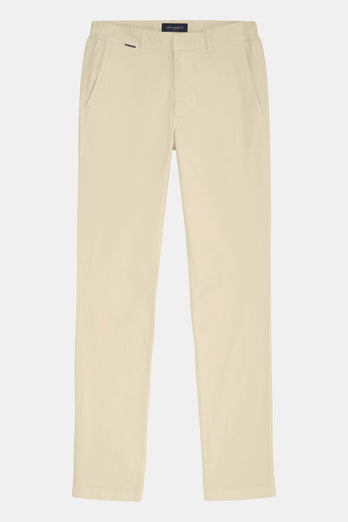 beige stretch cotton men's trousers | MR MARVIS