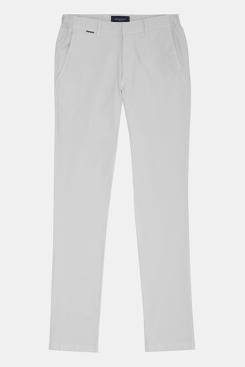 light grey stretch cotton men's trousers | MR MARVIS